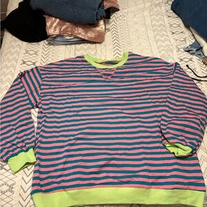 Striped Pink and green Sweater